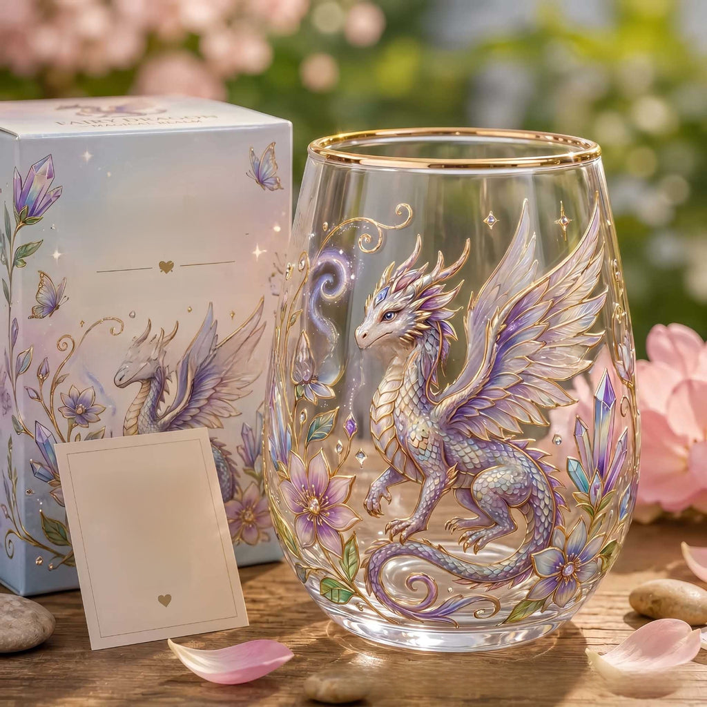 Hummingbird Design Glass Teacup